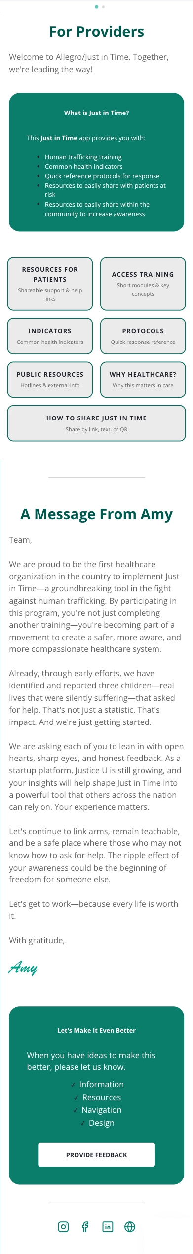 For Providers: provider-only trafficking indicators and guidance